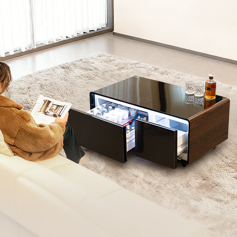 Multifunctional Coffee Table with Refrigerator