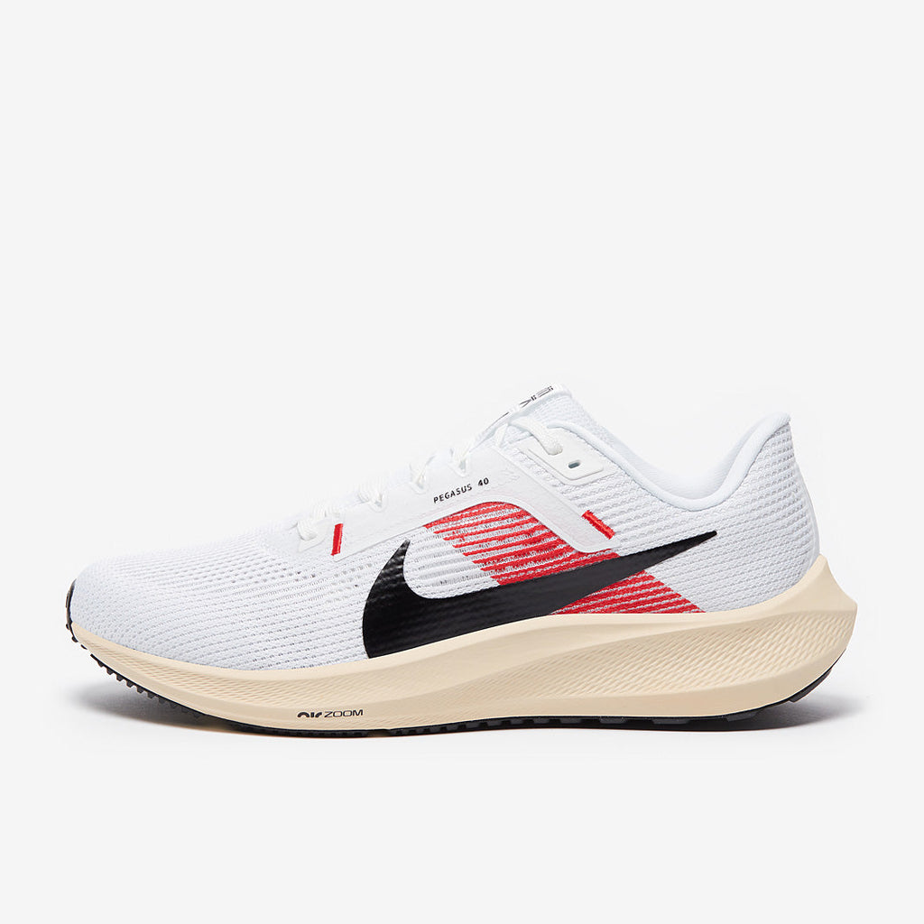 Nike Pegasus 40 - White/Black-Chile Red