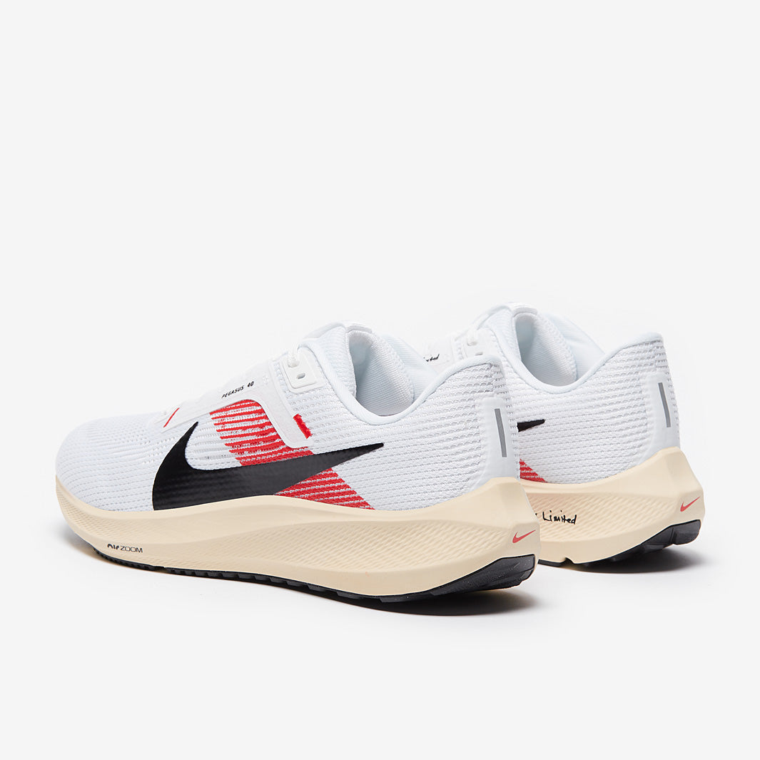 Nike Pegasus 40 - White/Black-Chile Red