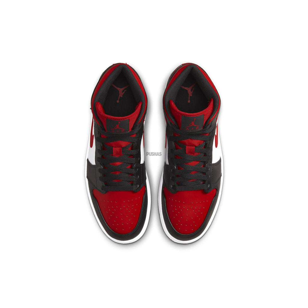 Air Jordan 1 Mid 'White Black Red' (2022)
