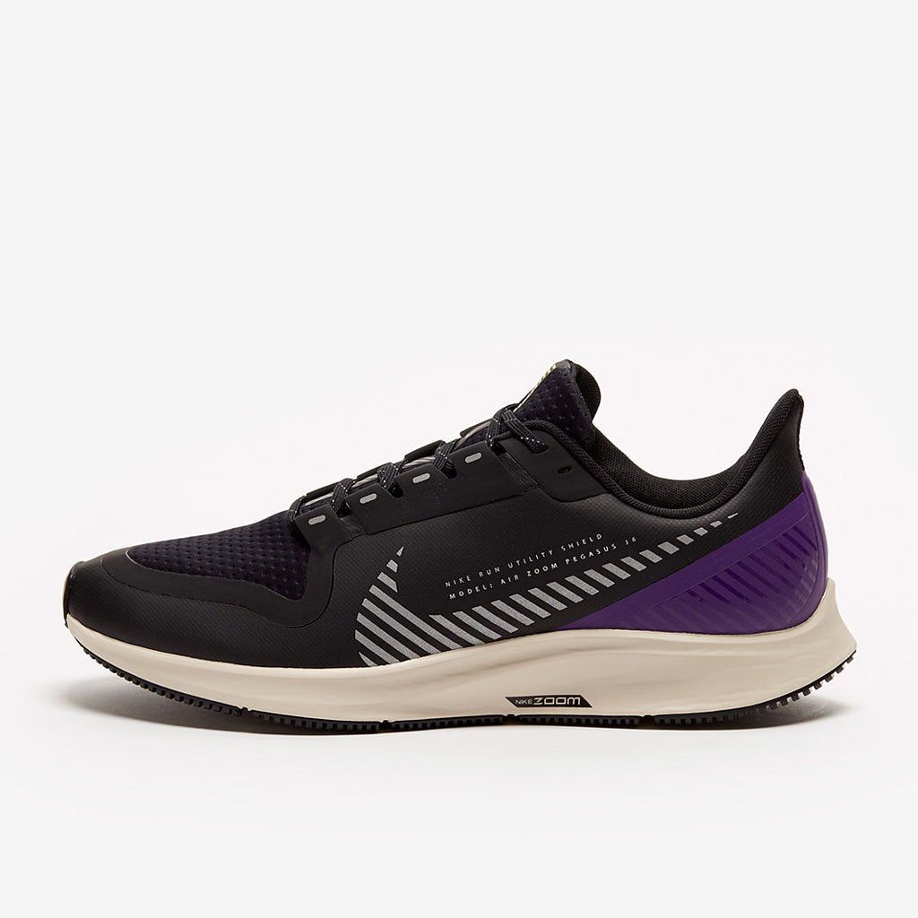 Nike Air Zoom Pegasus 36 Shield  - Black/Silver-Desert Sand