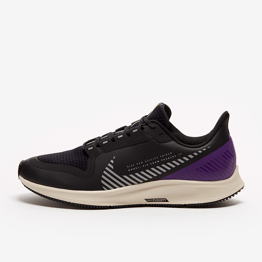 Nike Air Zoom Pegasus 36 Shield  - Black/Silver-Desert Sand