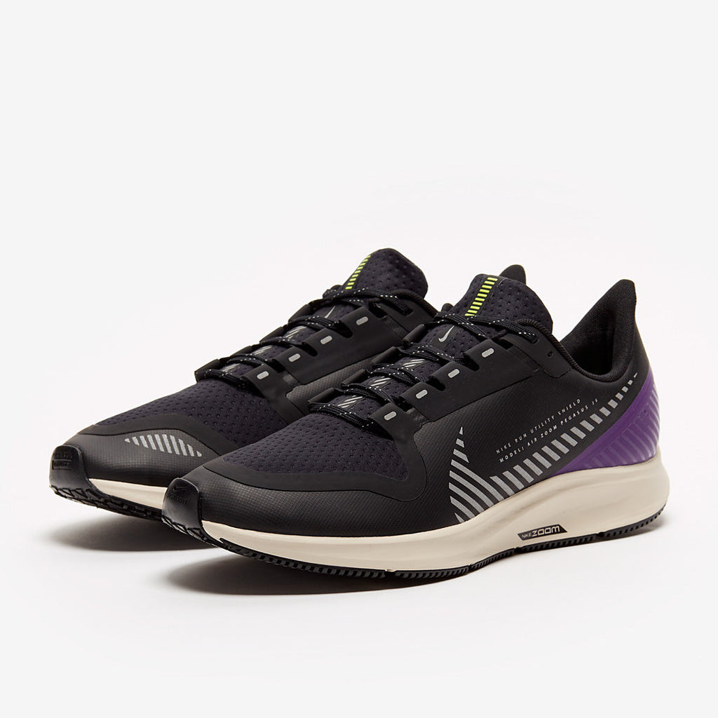 Nike Air Zoom Pegasus 36 Shield  - Black/Silver-Desert Sand