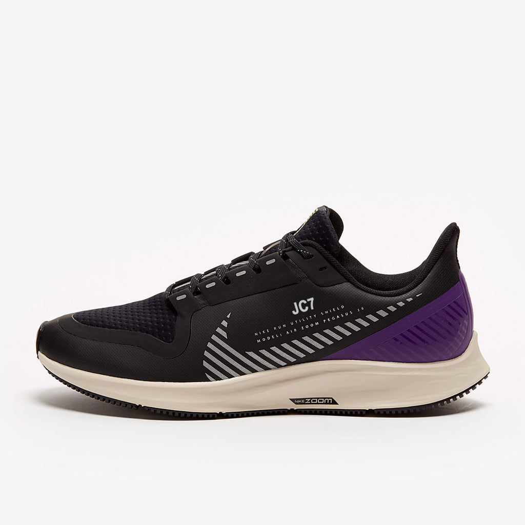 Nike Air Zoom Pegasus 36 Shield  - Black/Silver-Desert Sand