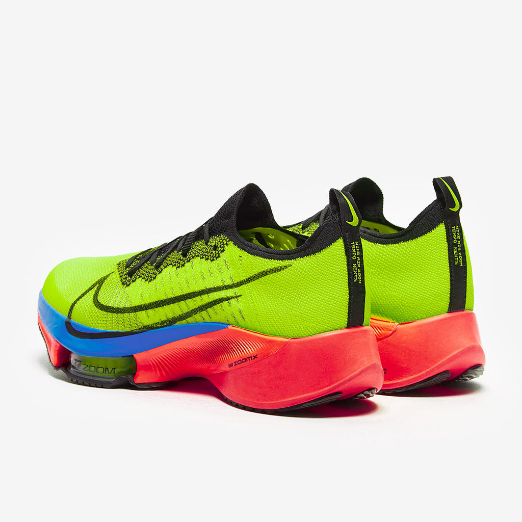 Nike Tempo Next Percent Flyknit - Volt/Black-Bright Crimson