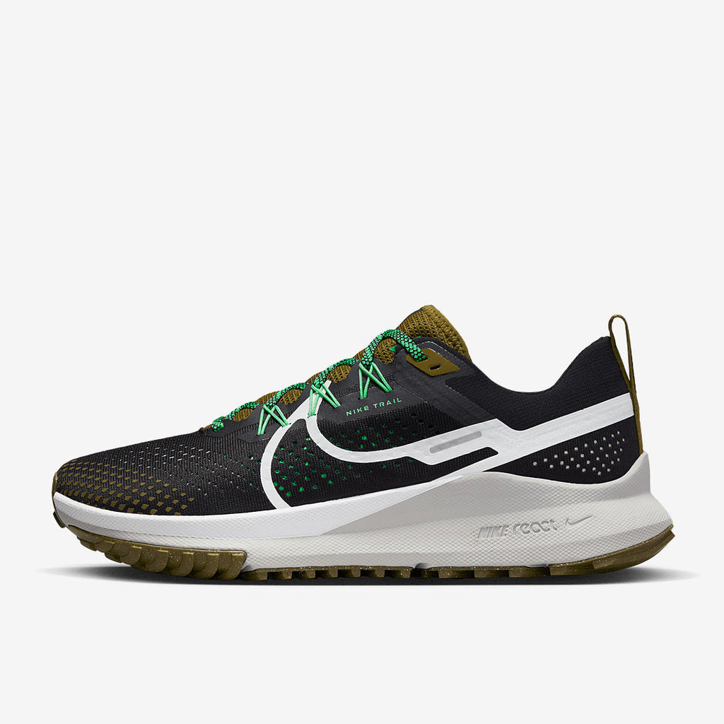 Nike React Pegasus Trail 4 - Black/White-Olive Flak