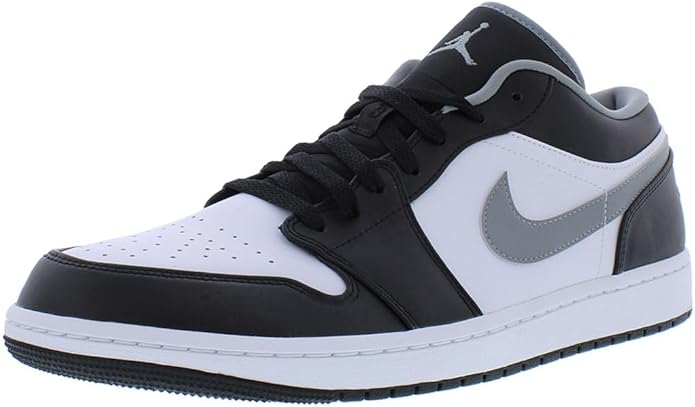 Men's Jordan 1 Low Black/particle Grey-white (553558 040) Sneakers - Premium Brand Shoes for Men and Women