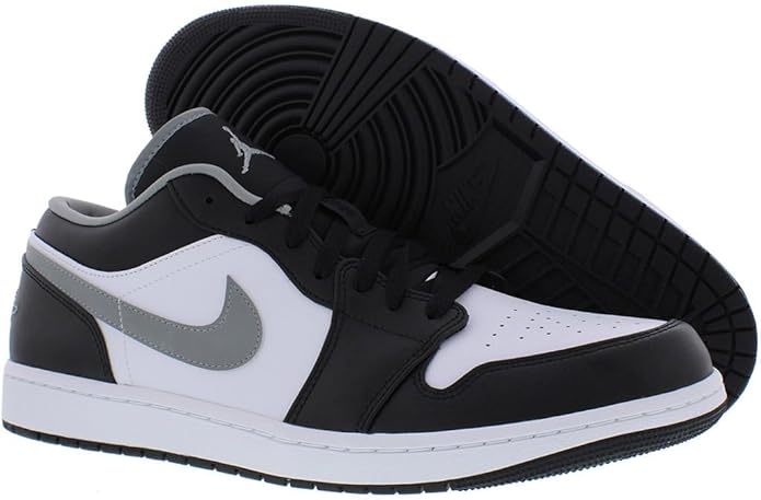 Men's Jordan 1 Low Black/particle Grey-white (553558 040) Sneakers - Premium Brand Shoes for Men and Women