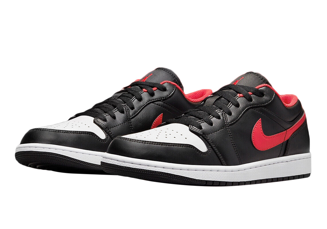 Men's Jordan 1 Low "white Toe" Black/fire Red-white (553558 063) Sneakers - Premium Brand Shoes for Men and Women