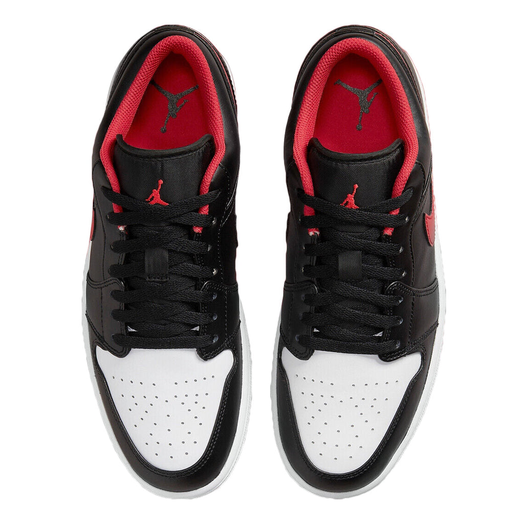 Men's Jordan 1 Low "white Toe" Black/fire Red-white (553558 063) Sneakers - Premium Brand Shoes for Men and Women
