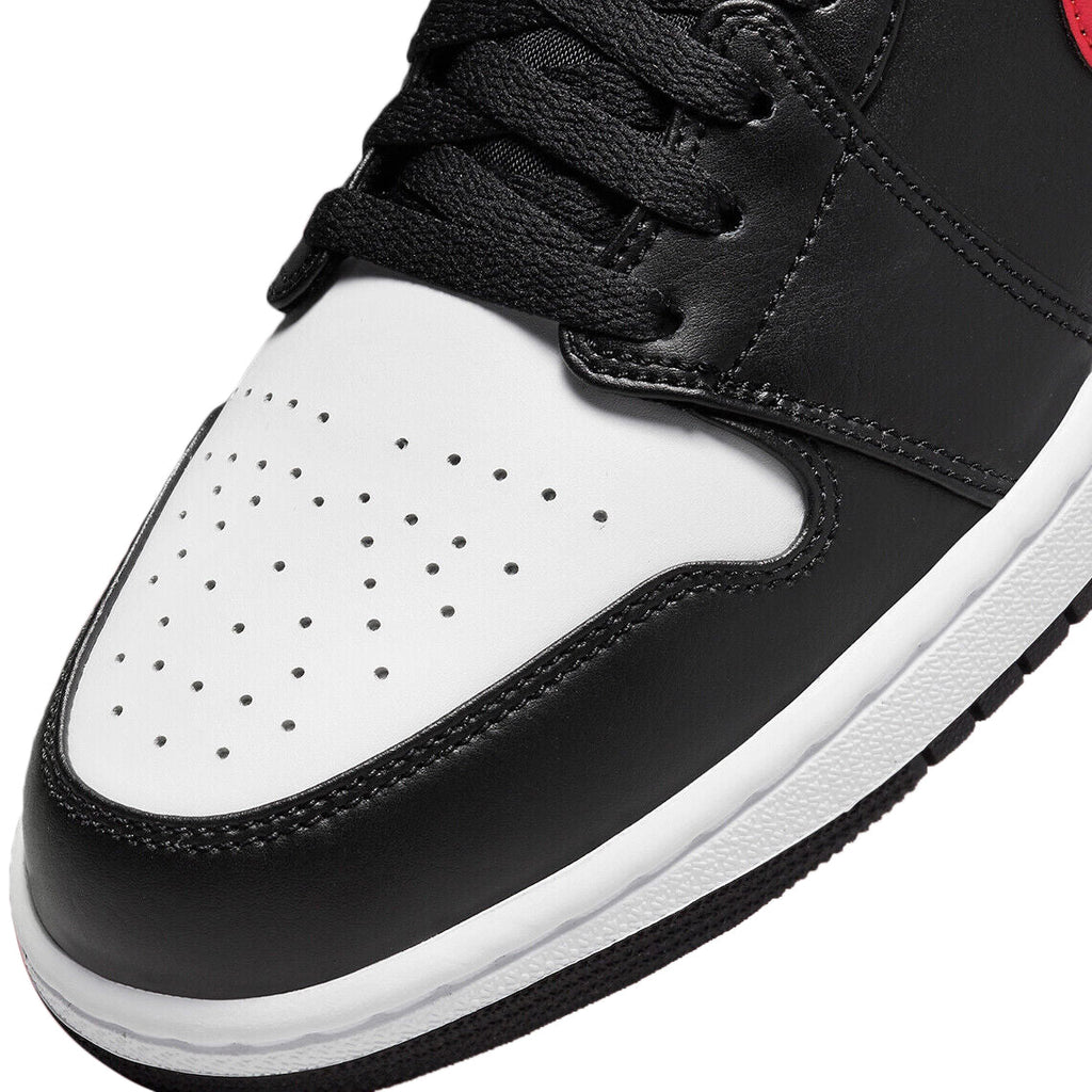 Men's Jordan 1 Low "white Toe" Black/fire Red-white (553558 063) Sneakers - Premium Brand Shoes for Men and Women