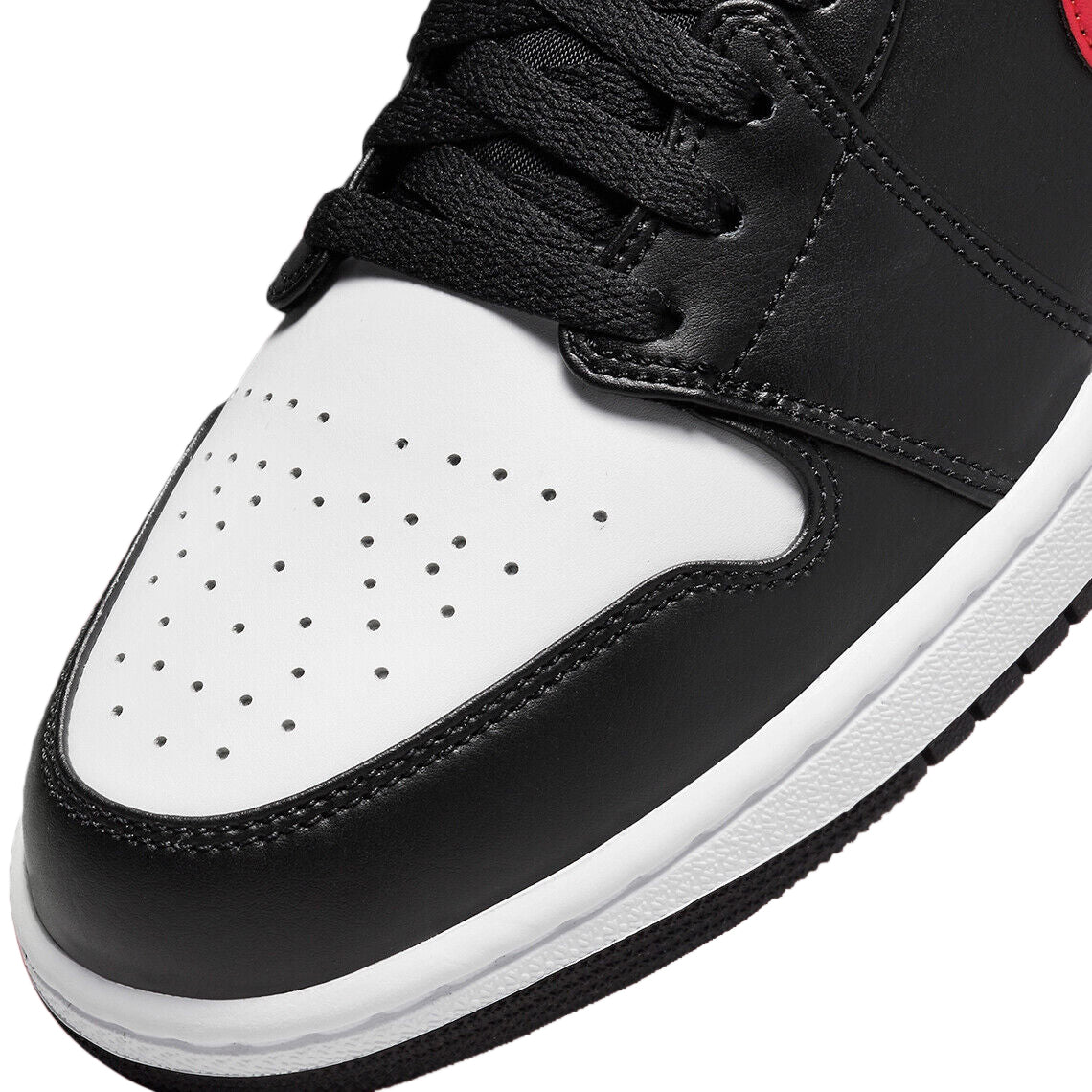 Men's Jordan 1 Low "white Toe" Black/fire Red-white (553558 063) Sneakers - Premium Brand Shoes for Men and Women