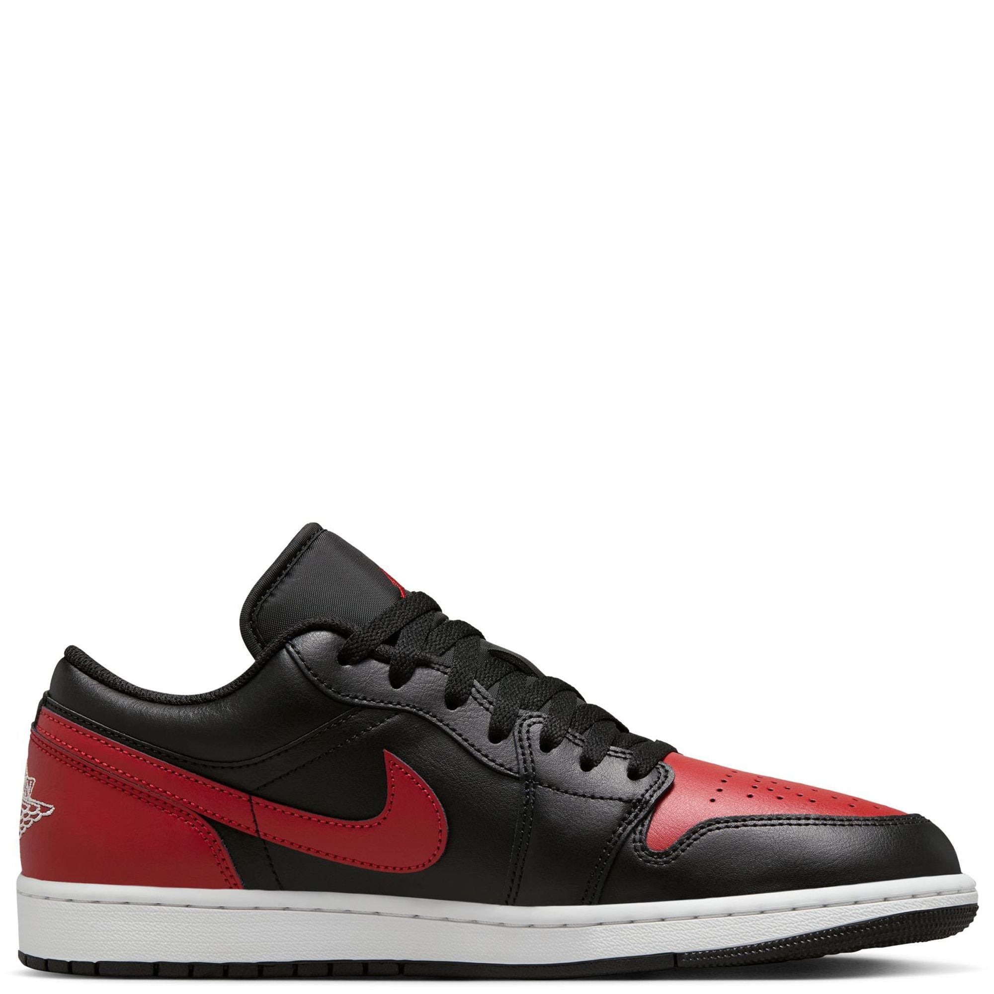 Men's Jordan 1 Low Black/varsity Red-summit White (553558 067) Sneakers - Premium Brand Shoes for Men and Women