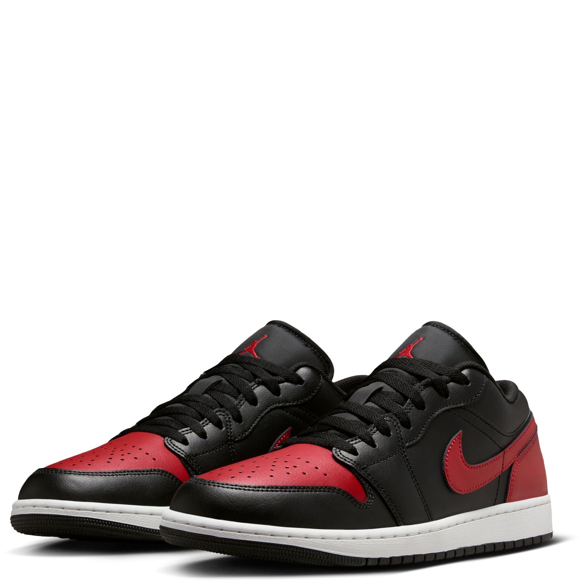Men's Jordan 1 Low Black/varsity Red-summit White (553558 067) Sneakers - Premium Brand Shoes for Men and Women