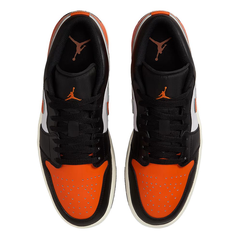 Men's Jordan 1 Low Black/starfish-white-sail (553558 081) Sneakers - Premium Brand Shoes for Men and Women