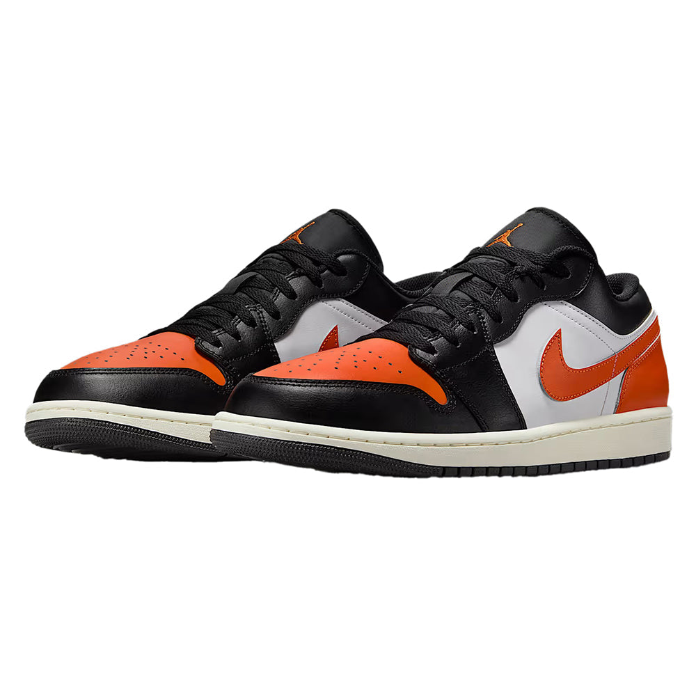 Men's Jordan 1 Low Black/starfish-white-sail (553558 081) Sneakers - Premium Brand Shoes for Men and Women
