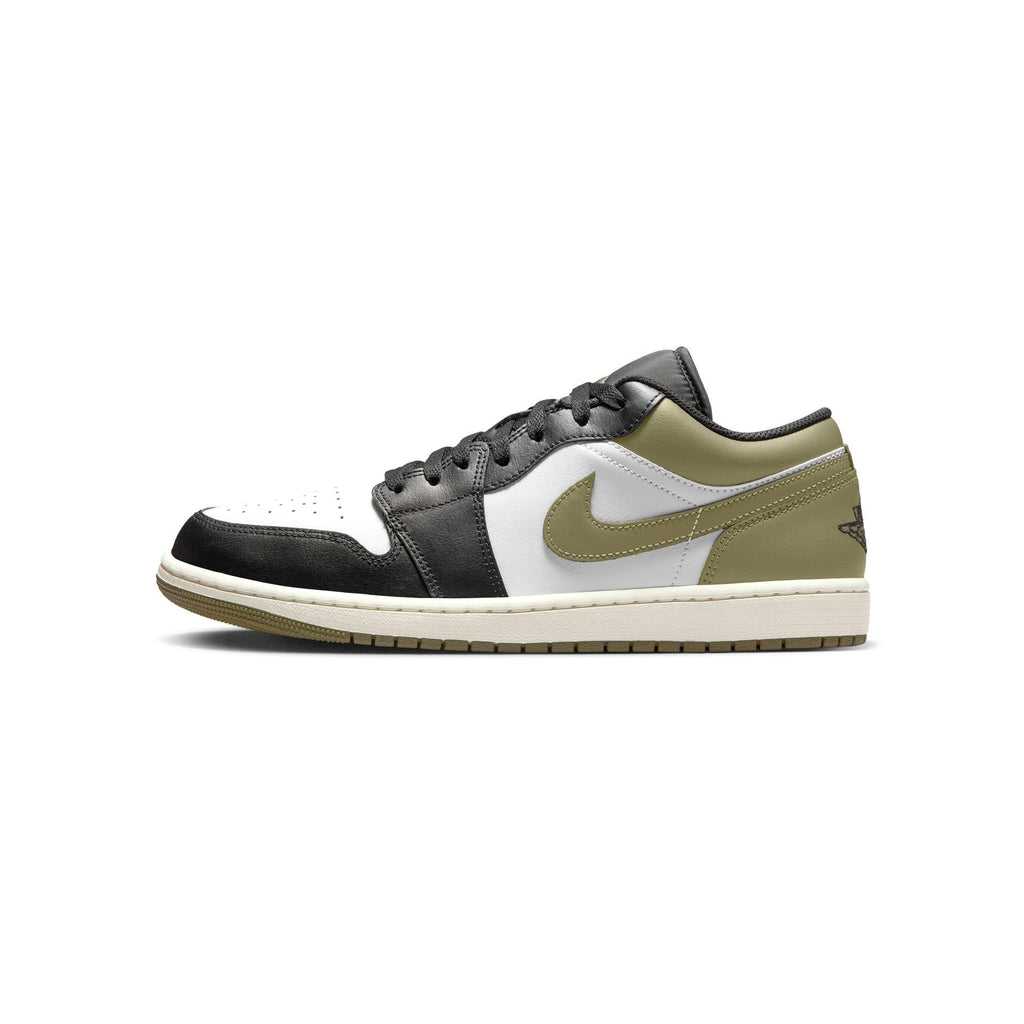 Men's Jordan 1 Low Black/white-medium Olive (553558 092) Sneakers - Premium Brand Shoes for Men and Women