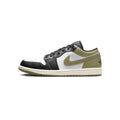 Men's Jordan 1 Low Black/white-medium Olive (553558 092) Sneakers - Premium Brand Shoes for Men and Women