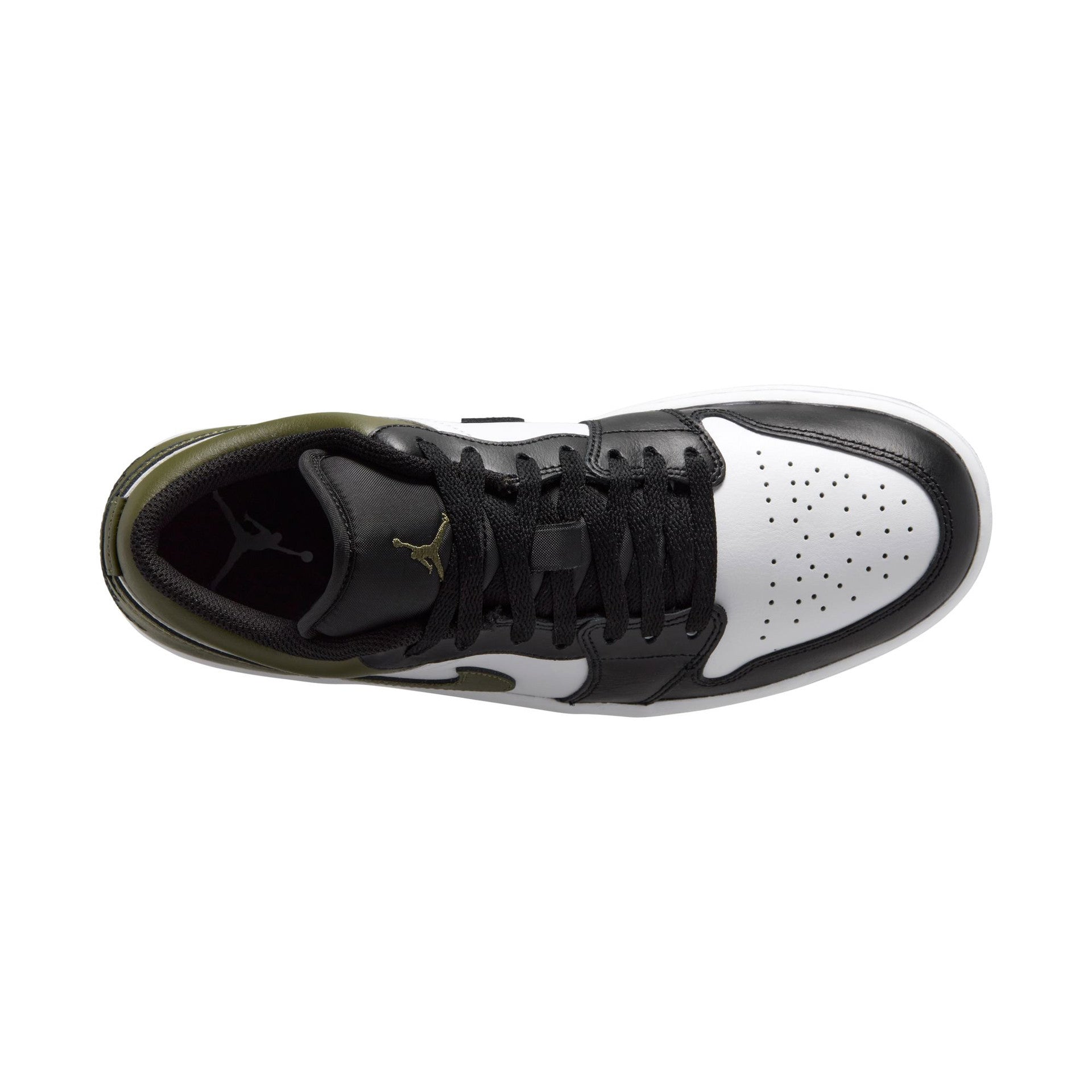 Men's Jordan 1 Low Black/white-medium Olive (553558 092) Sneakers - Premium Brand Shoes for Men and Women