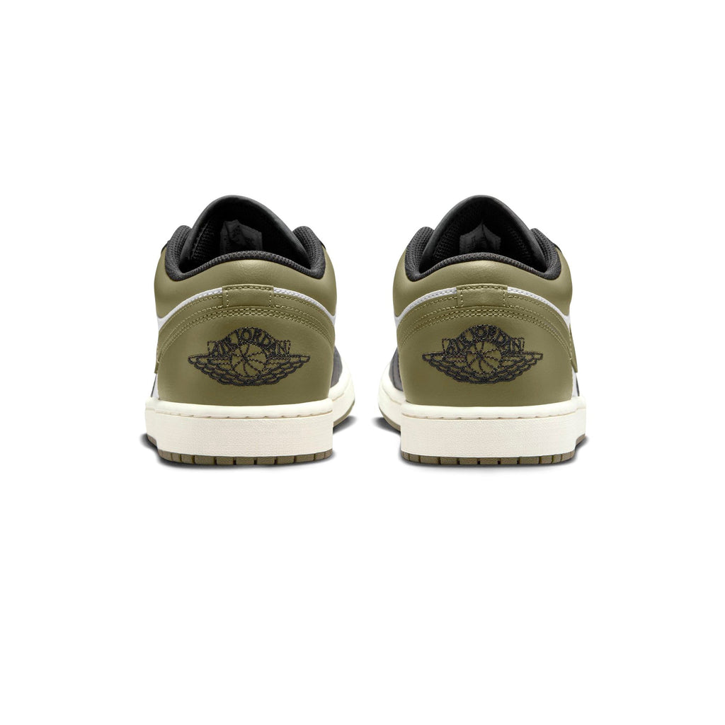 Men's Jordan 1 Low Black/white-medium Olive (553558 092) Sneakers - Premium Brand Shoes for Men and Women