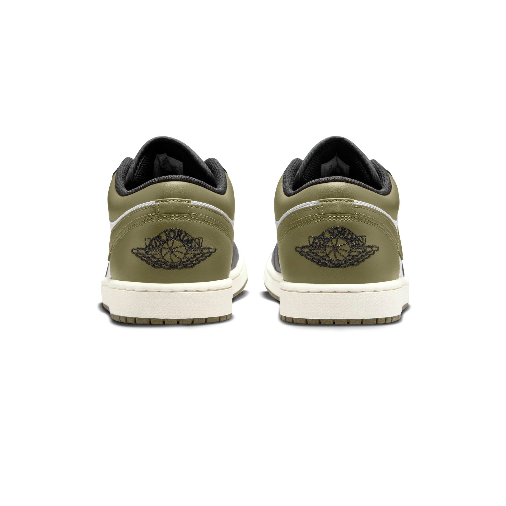 Men's Jordan 1 Low Black/white-medium Olive (553558 092) Sneakers - Premium Brand Shoes for Men and Women