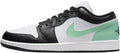 Men's Jordan 1 Low White/black-green Glow (553558 131) Sneakers - Premium Brand Shoes for Men and Women