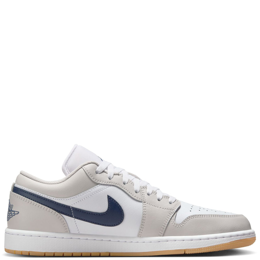 Men's Jordan 1 Low White/midnight Navy (553558 146) Sneakers - Premium Brand Shoes for Men and Women