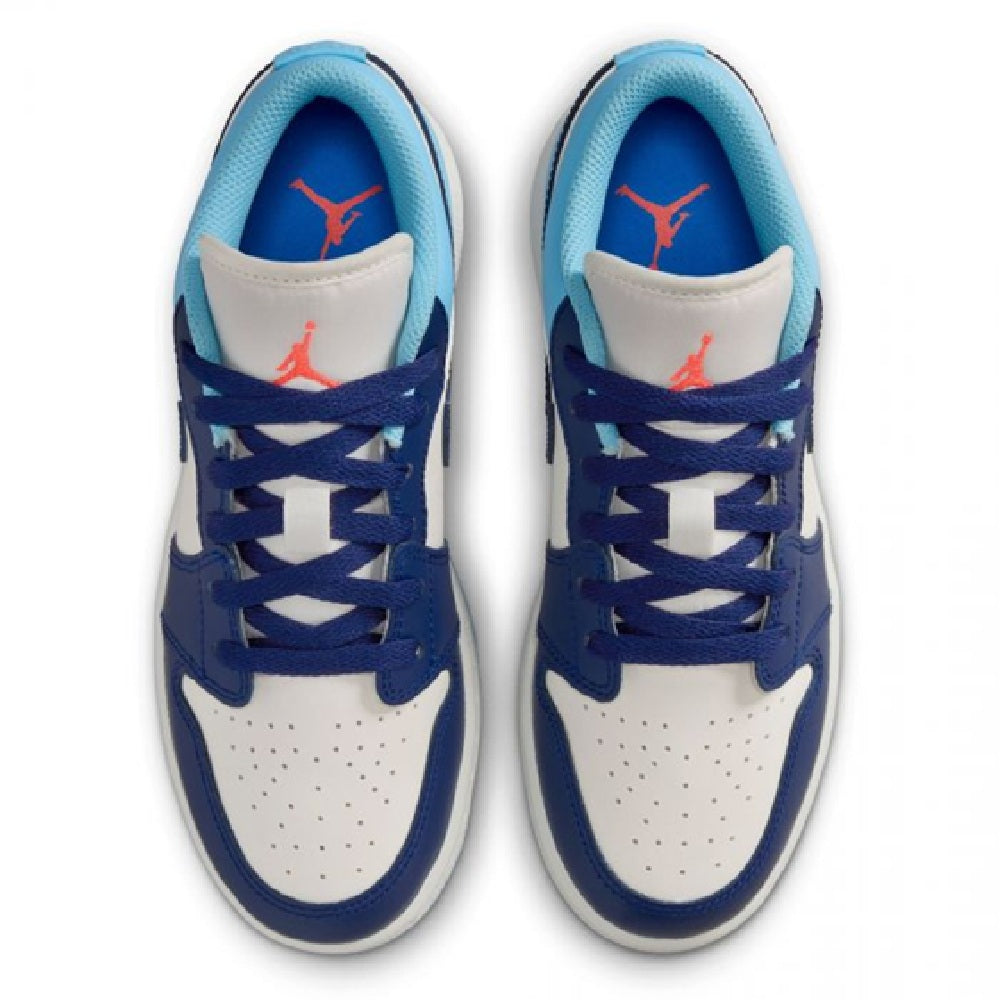 Men's Jordan 1 Low Sail/blue Void-blue Chill (553558 149) Sneakers - Premium Brand Shoes for Men and Women