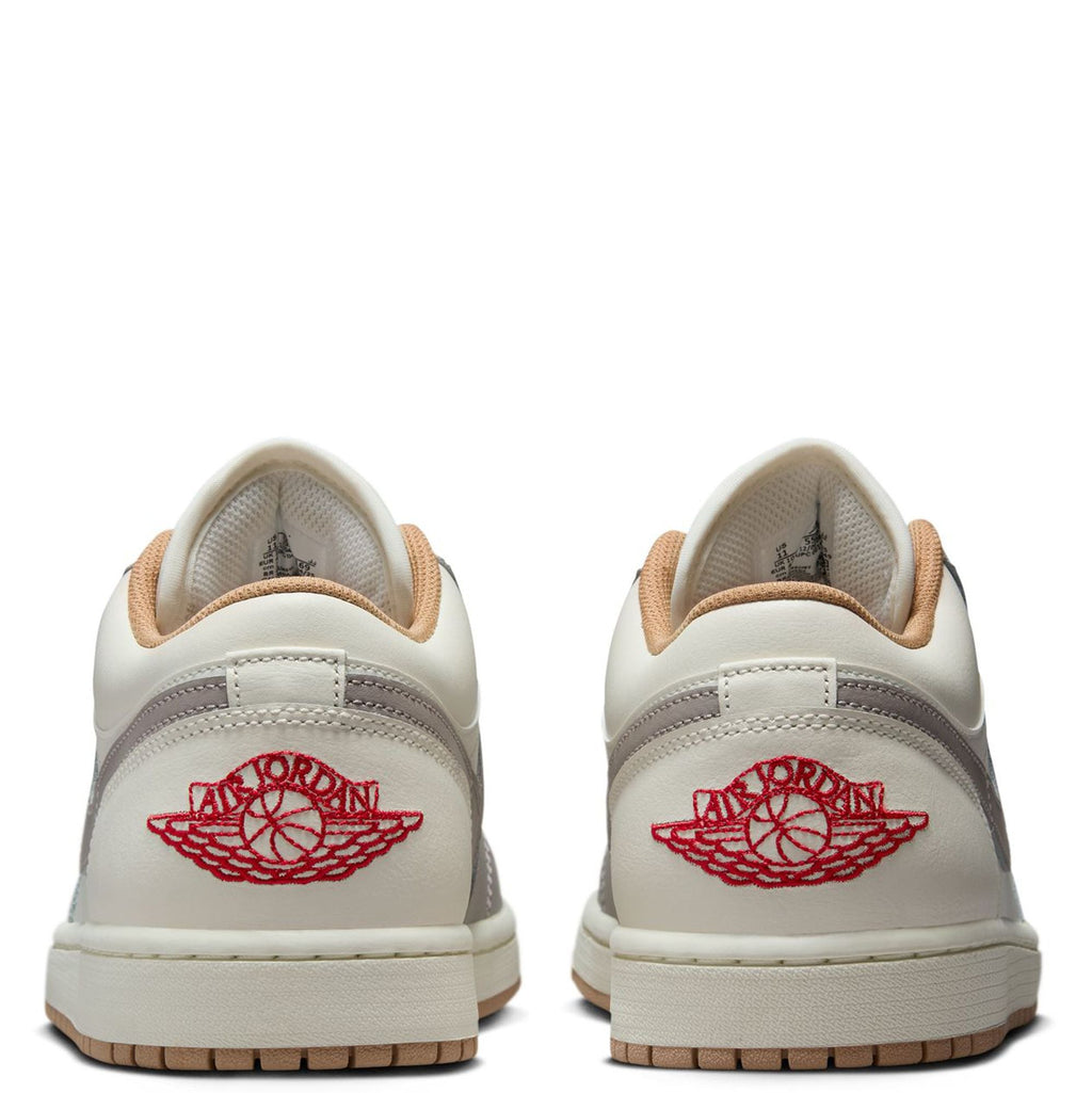 Men's Jordan 1 Low Sail/fire Red-college Grey (553558 169) Sneakers - Premium Brand Shoes for Men and Women