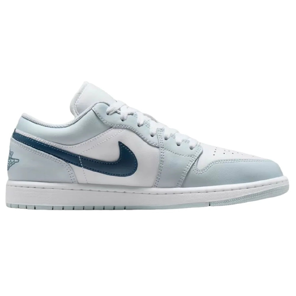 Men's Jordan 1 Low Aura/squadron Blue-white (553558 400) Sneakers - Premium Brand Shoes for Men and Women