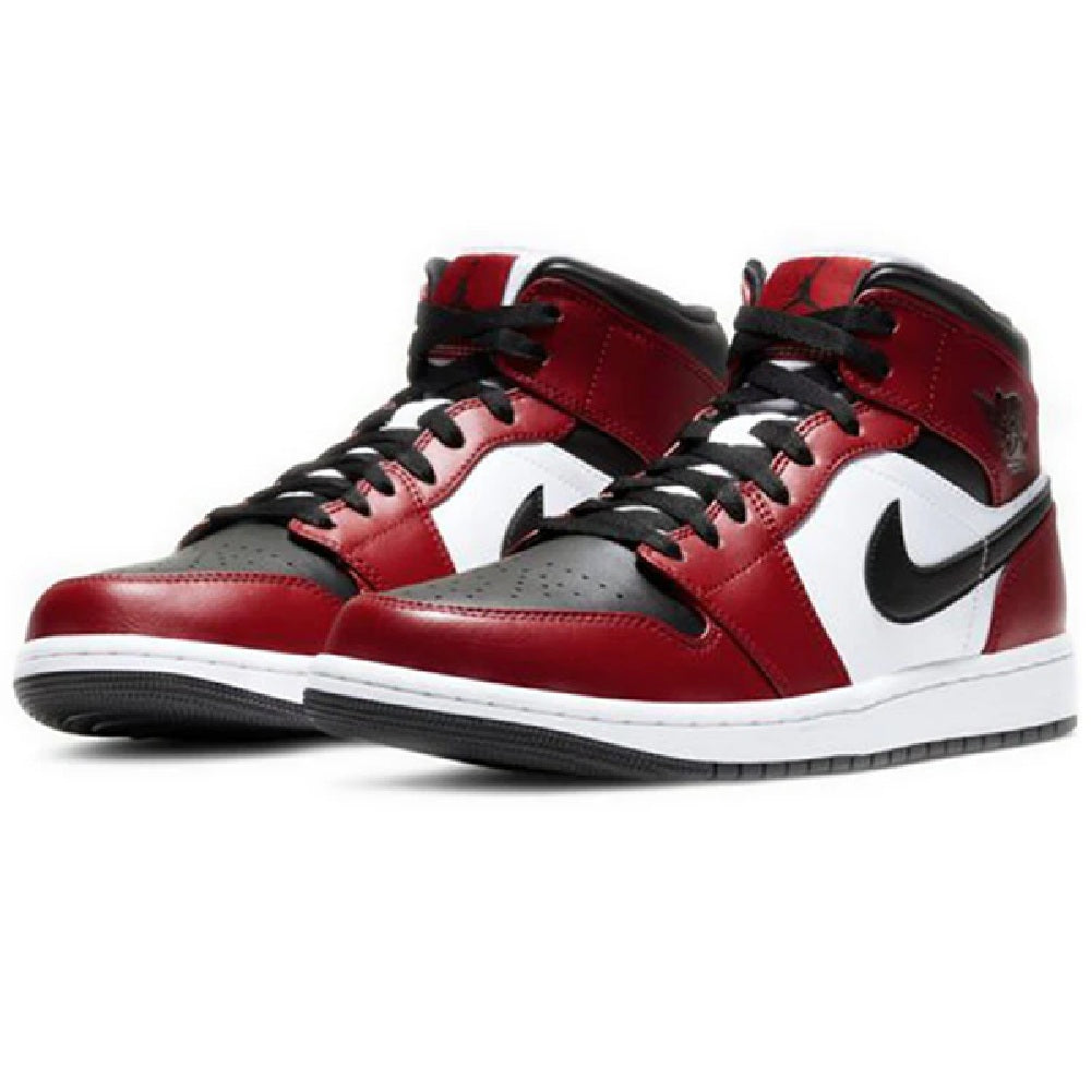 Men's Jordan 1 Mid Black/black-gym Red (554724 069) Sneakers - Premium Brand Shoes for Men and Women