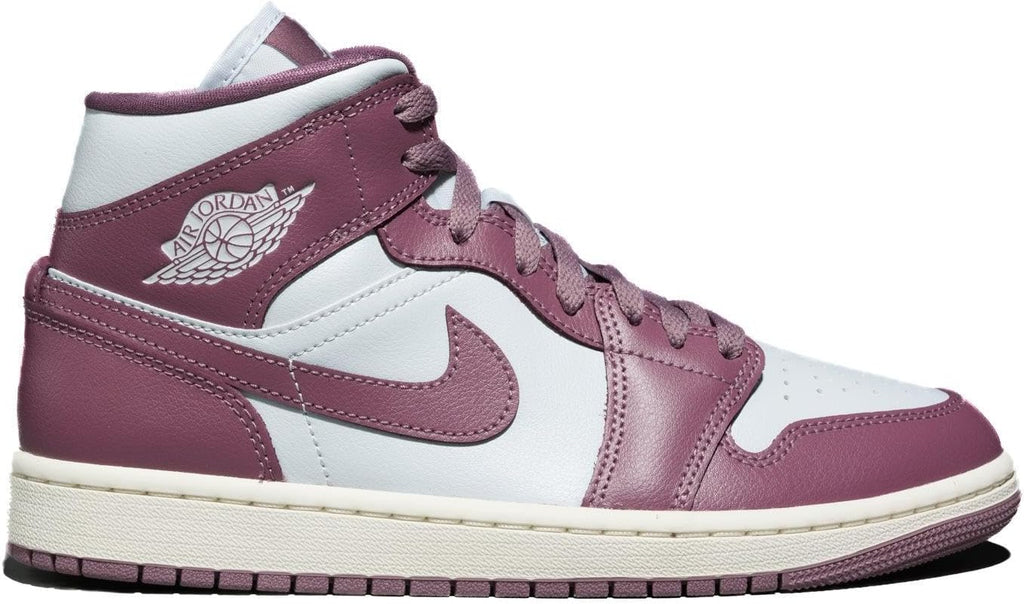 Women's Air Jordan 1 Mid Pure Platinum/sky J Mauve-sail (bq6472 050) Sneakers - Premium Brand Shoes for Men and Women