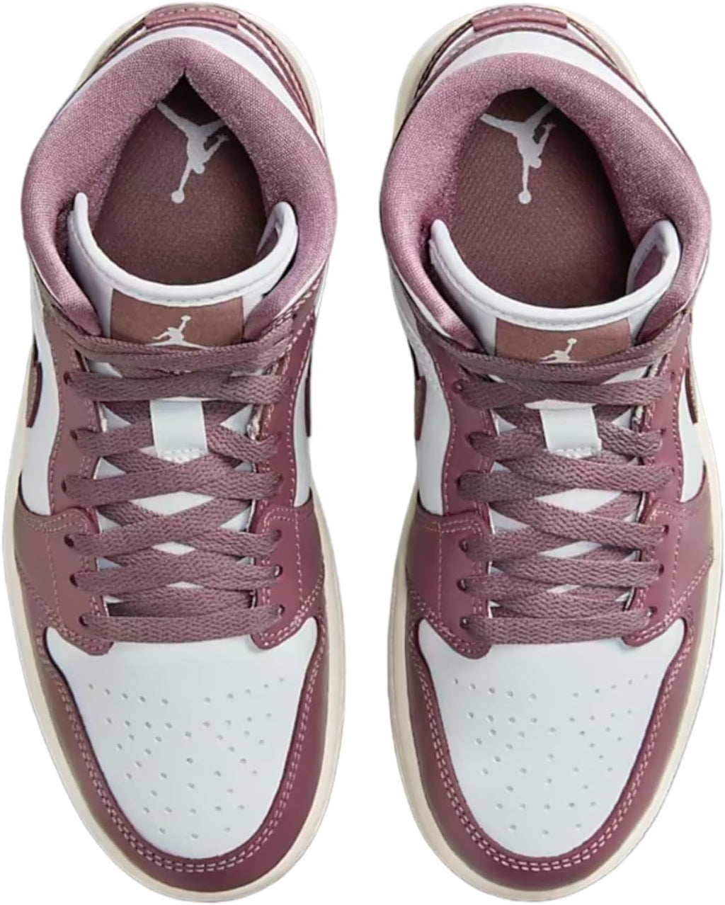 Women's Air Jordan 1 Mid Pure Platinum/sky J Mauve-sail (bq6472 050) Sneakers - Premium Brand Shoes for Men and Women