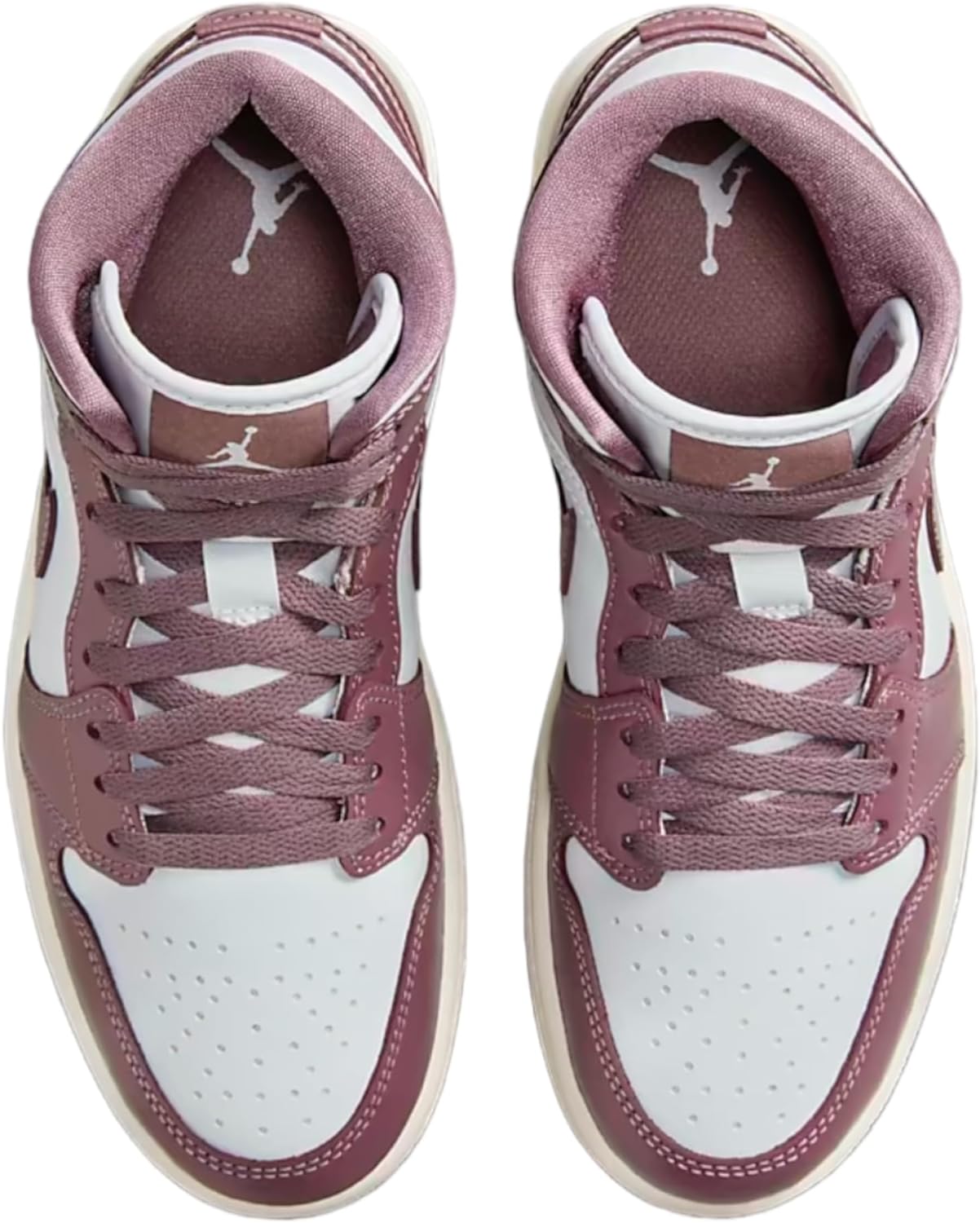 Women's Air Jordan 1 Mid Pure Platinum/sky J Mauve-sail (bq6472 050) Sneakers - Premium Brand Shoes for Men and Women