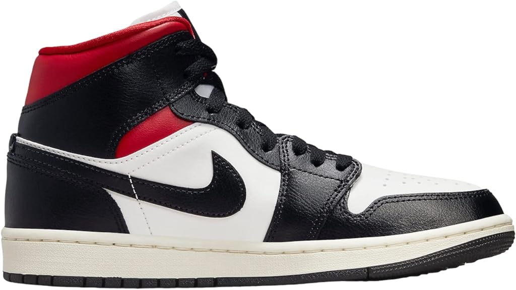 Women's Air Jordan 1 Mid Black/gym Red-sail (bq6472 061) Sneakers - Premium Brand Shoes for Men and Women