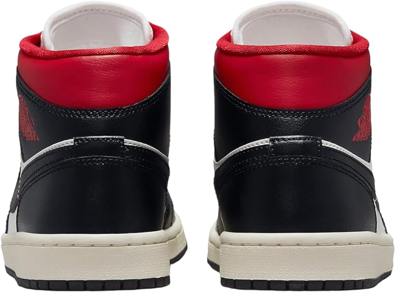 Women's Air Jordan 1 Mid Black/gym Red-sail (bq6472 061) Sneakers - Premium Brand Shoes for Men and Women