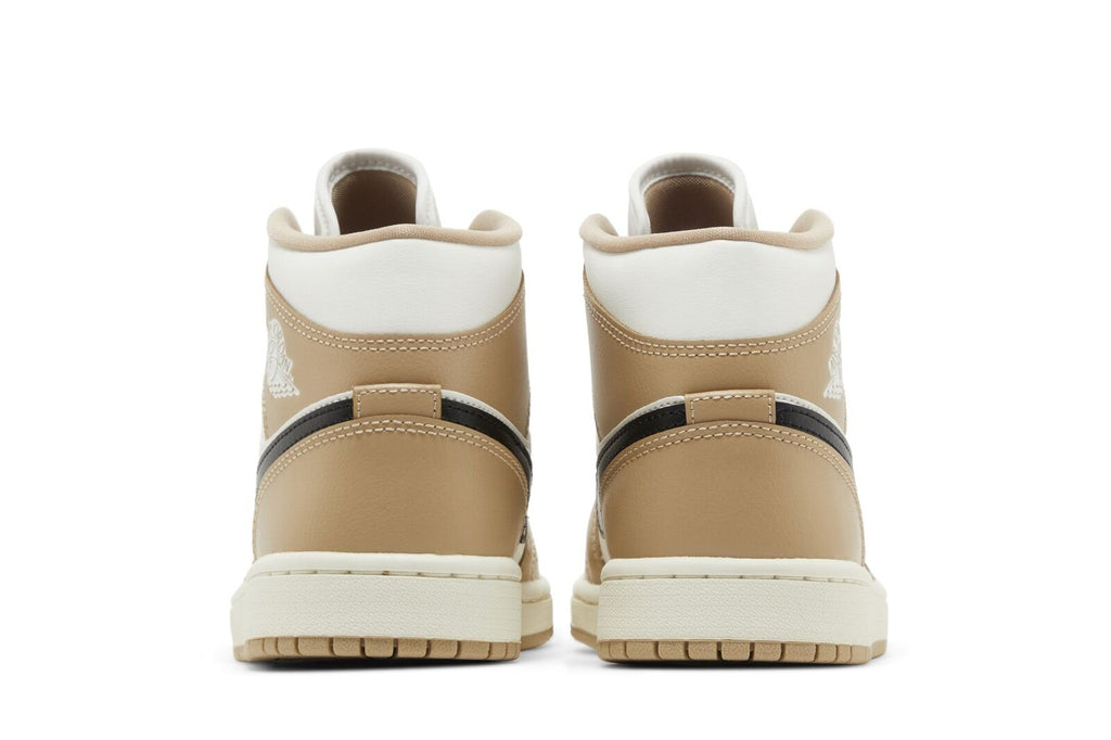 Women's Air Jordan 1 Mid Sail/black-desert (bq6472 103) Sneakers - Premium Brand Shoes for Men and Women