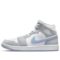 Women's Air Jordan 1 Mid White/aluminum-wolf Grey (bq6472 105) Sneakers - Premium Brand Shoes for Men and Women