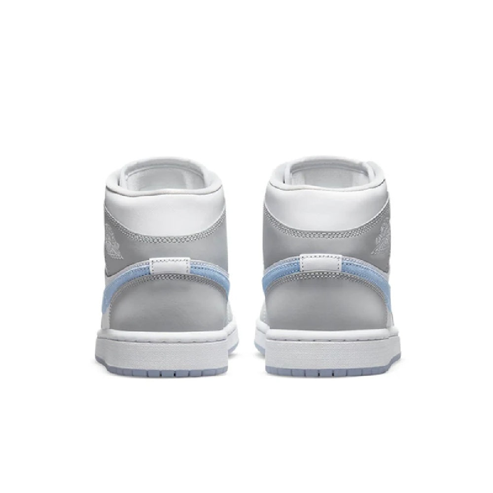 Women's Air Jordan 1 Mid White/aluminum-wolf Grey (bq6472 105) Sneakers - Premium Brand Shoes for Men and Women