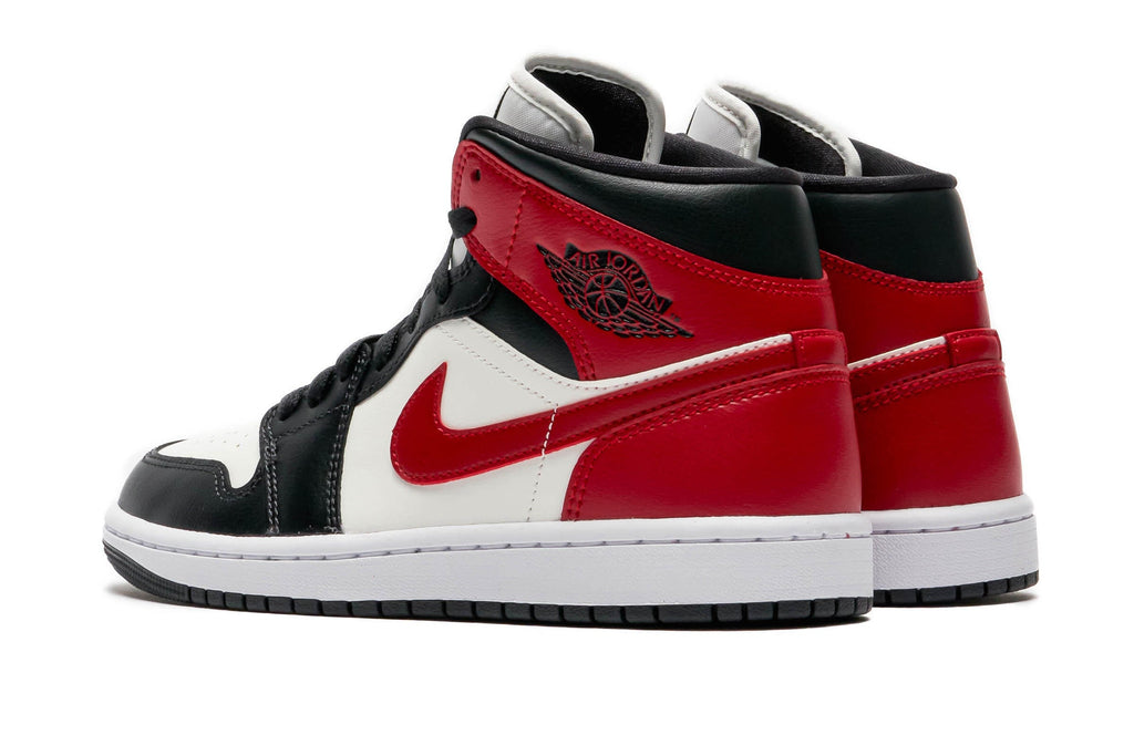 Women's Air Jordan 1 Mid Sail/gym Red-off Noir-white (bq6472 160) Sneakers - Premium Brand Shoes for Men and Women