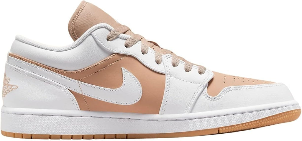 Men's Jordan 1 Low White/white-hemp-gum Yellow (dn6999 100) Sneakers - Premium Brand Shoes for Men and Women