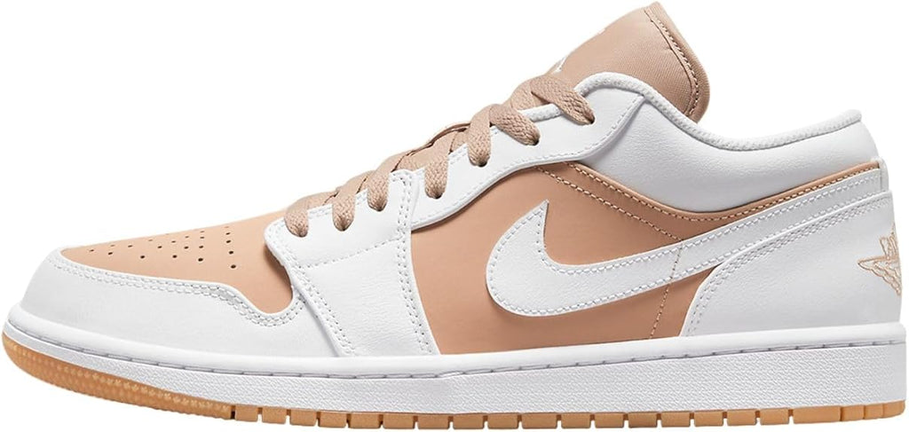 Men's Jordan 1 Low White/white-hemp-gum Yellow (dn6999 100) Sneakers - Premium Brand Shoes for Men and Women