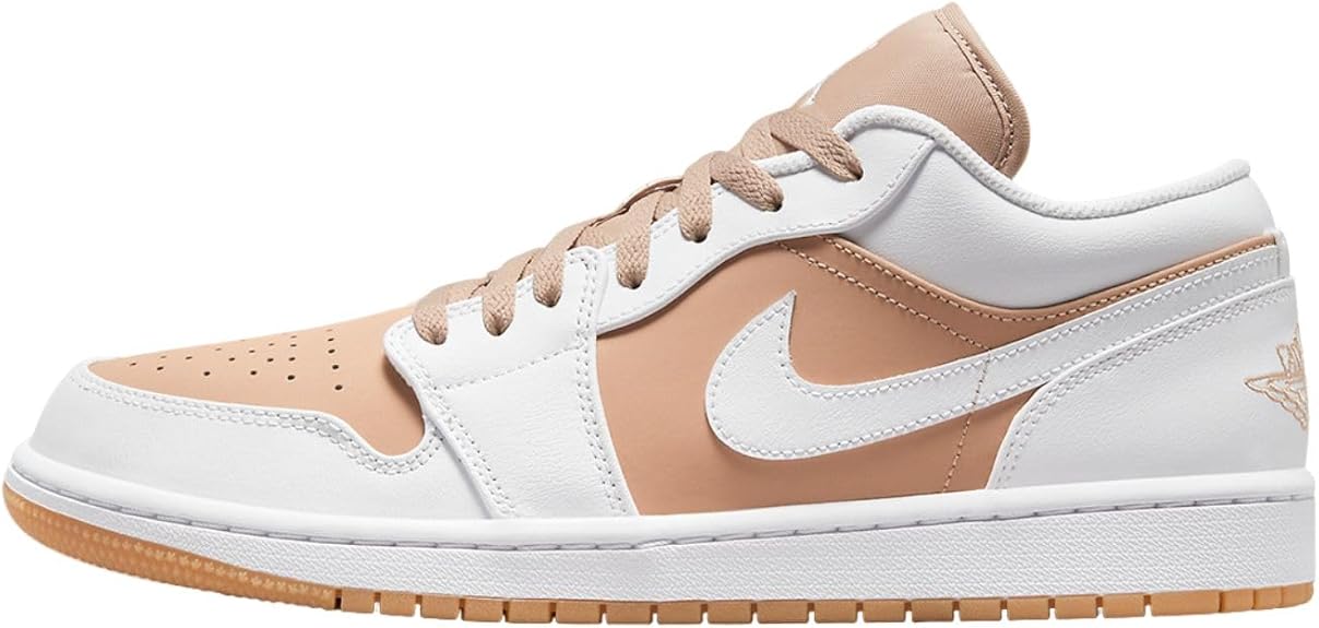 Men's Jordan 1 Low White/white-hemp-gum Yellow (dn6999 100) Sneakers - Premium Brand Shoes for Men and Women