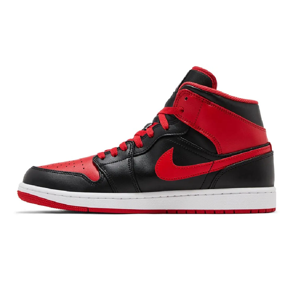 Men's Jordan 1 Mid "alternate Bred" Black/fire Red-white (dq8426 060) Sneakers - Premium Brand Shoes for Men and Women