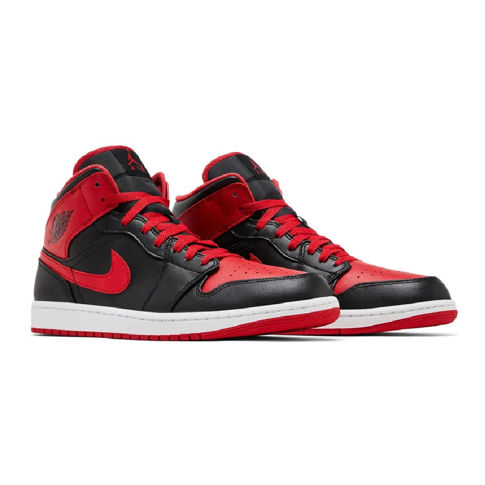 Men's Jordan 1 Mid "alternate Bred" Black/fire Red-white (dq8426 060) Sneakers - Premium Brand Shoes for Men and Women