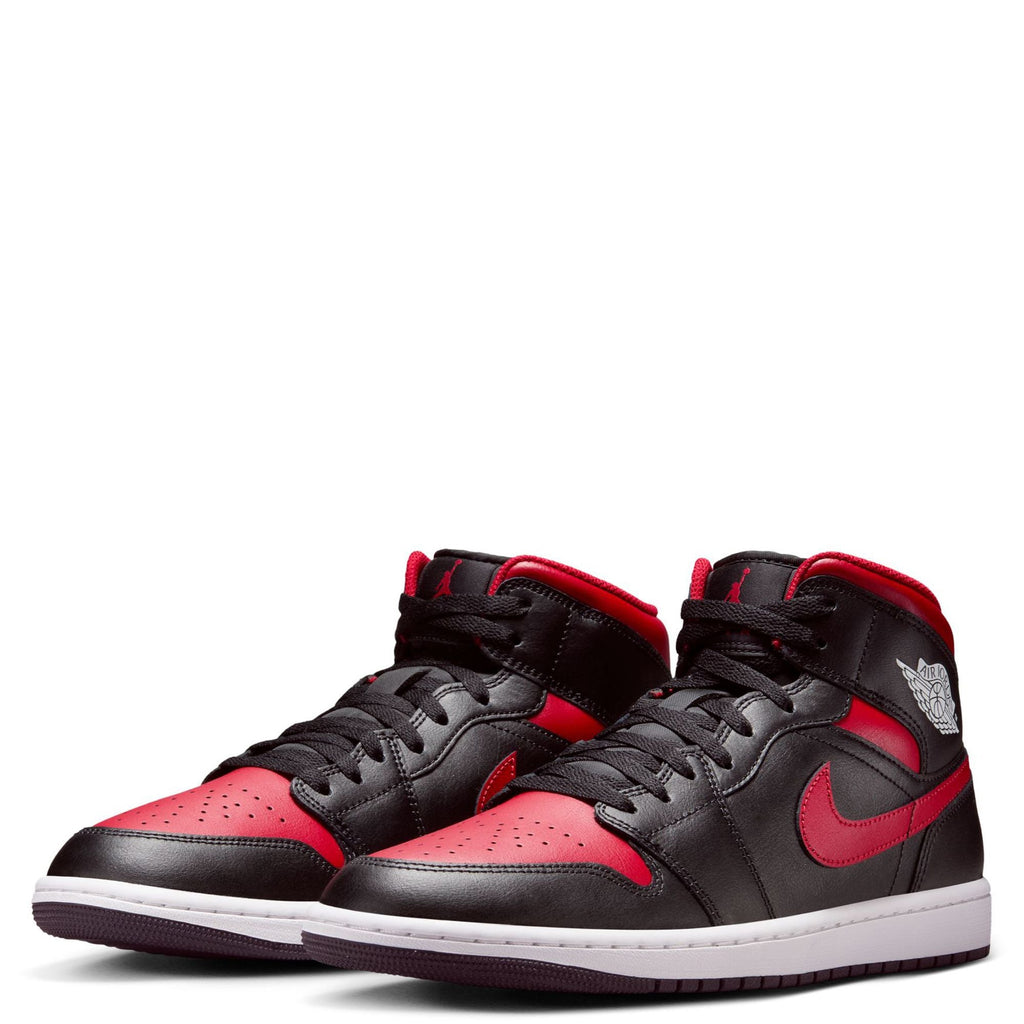 Men's Jordan 1 Mid Black/varsity Red-summit White (dq8426 067) Sneakers - Premium Brand Shoes for Men and Women