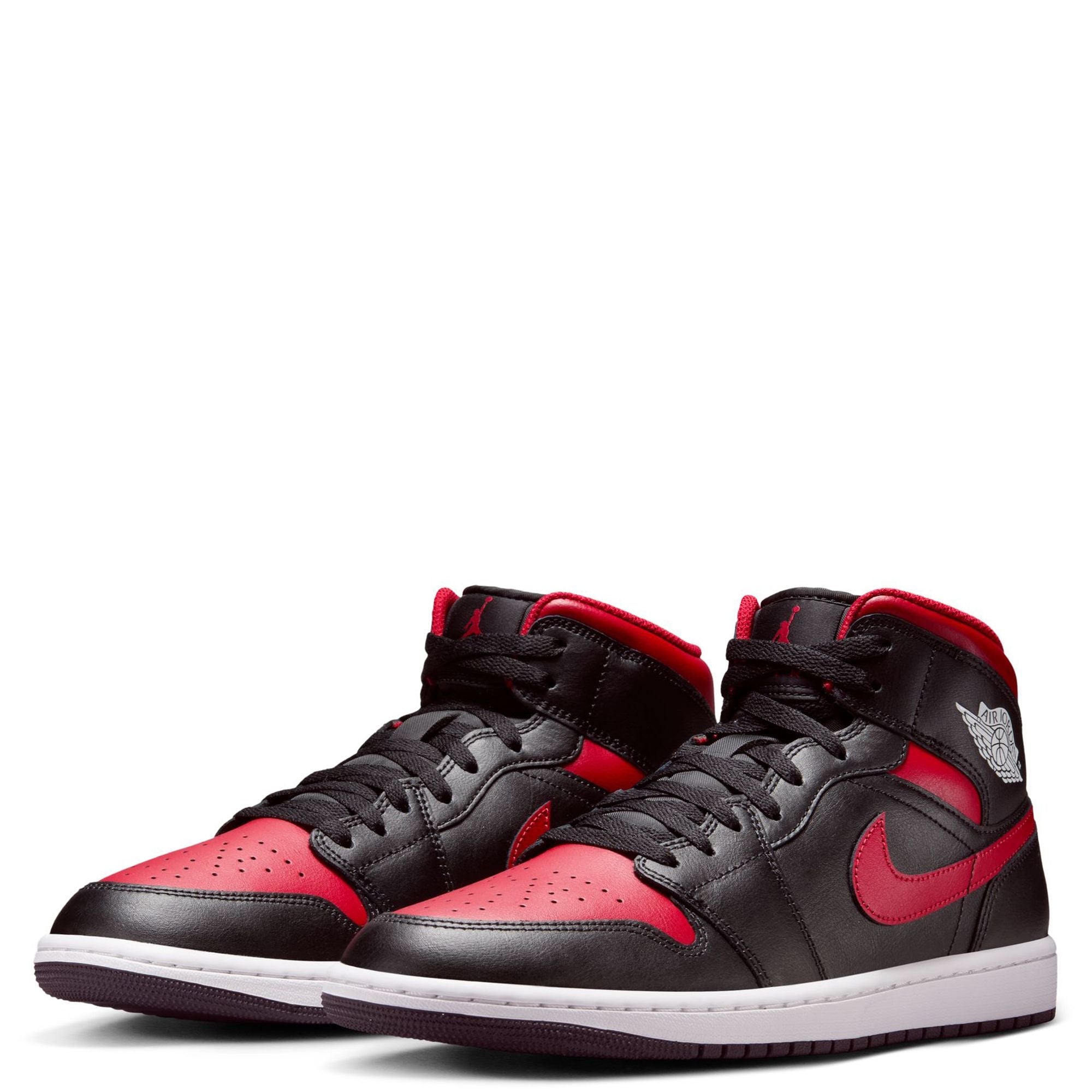 Men's Jordan 1 Mid Black/varsity Red-summit White (dq8426 067) Sneakers - Premium Brand Shoes for Men and Women