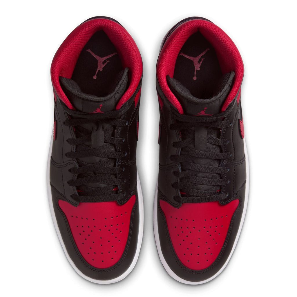 Men's Jordan 1 Mid Black/varsity Red-summit White (dq8426 067) Sneakers - Premium Brand Shoes for Men and Women