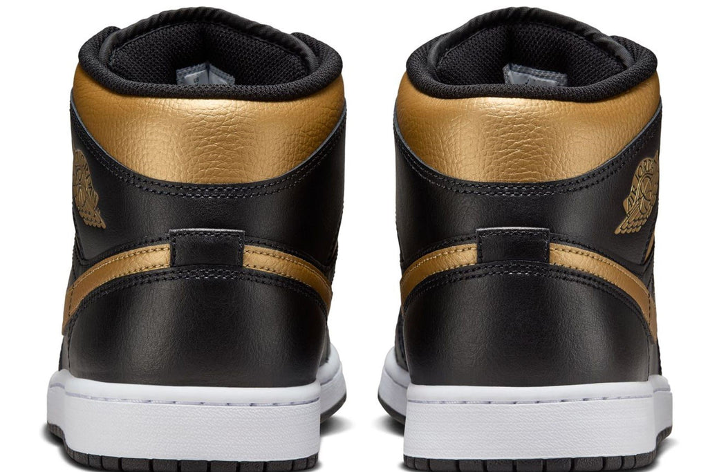 Men's Jordan 1 Mid Black/metallic Gold-white (dq8426 071) Sneakers - Premium Brand Shoes for Men and Women