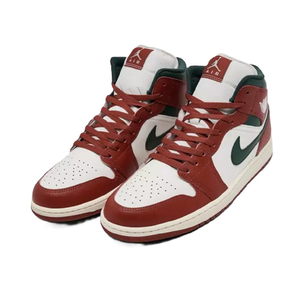 Men's Jordan 1 Mid Sail/midnight Green (dq8426 105) Sneakers - Premium Brand Shoes for Men and Women